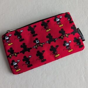 Loungefly Disney Mickey Mouse Red Travel Pouch Bag